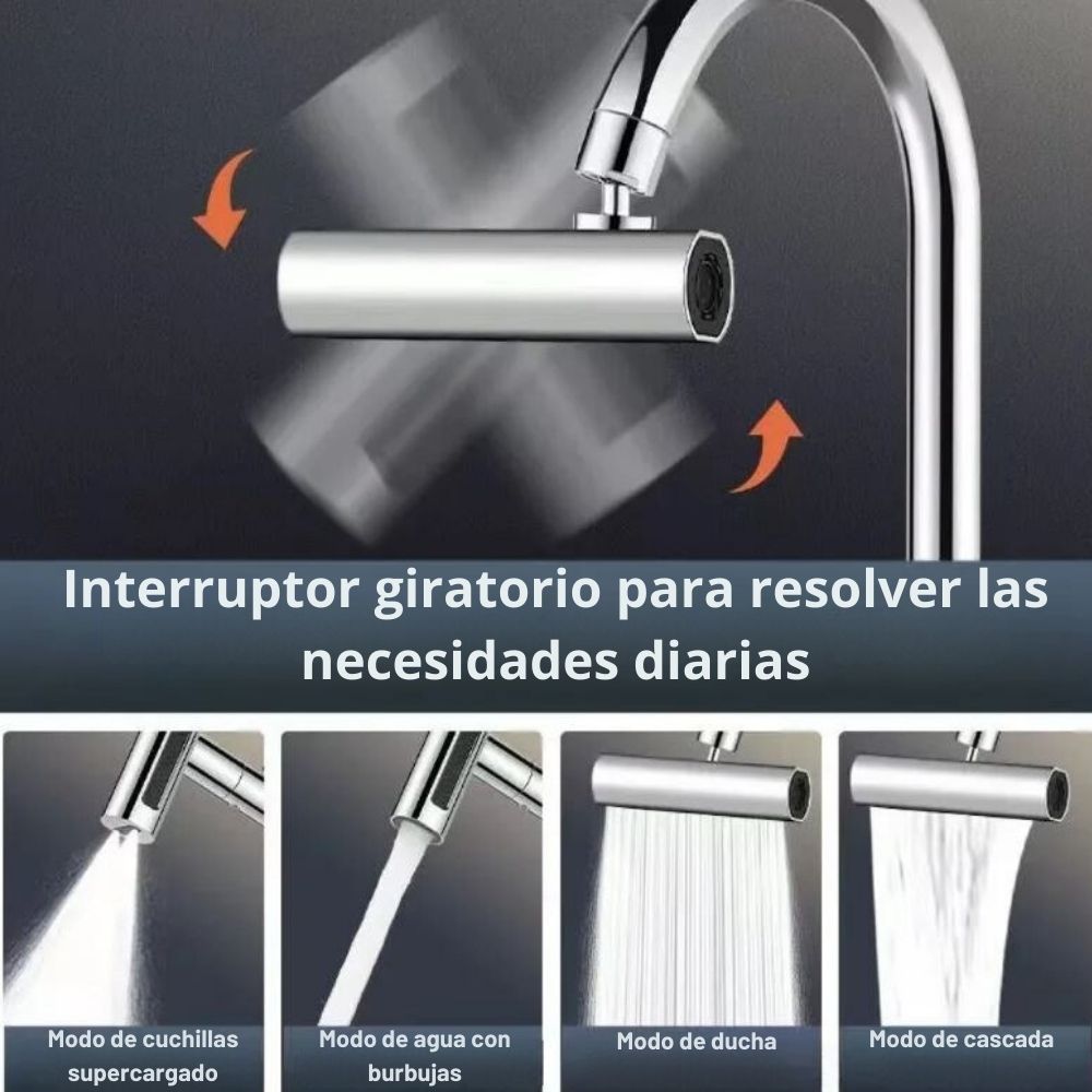GRIFO AHORRADOR MULTIFUNCIONAL EN CASCADA 4 EN 1