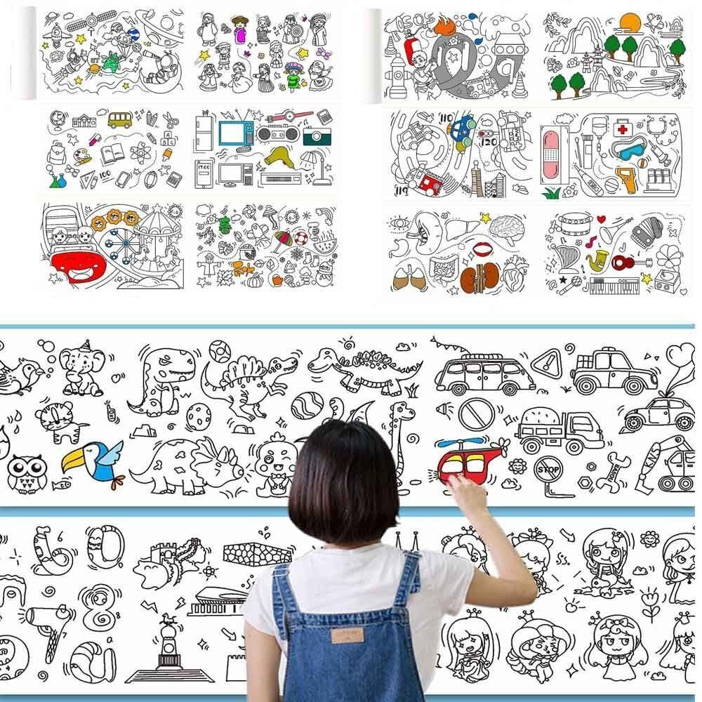 ROLLO DE PAPEL PARA COLOREAR - 3 MTS