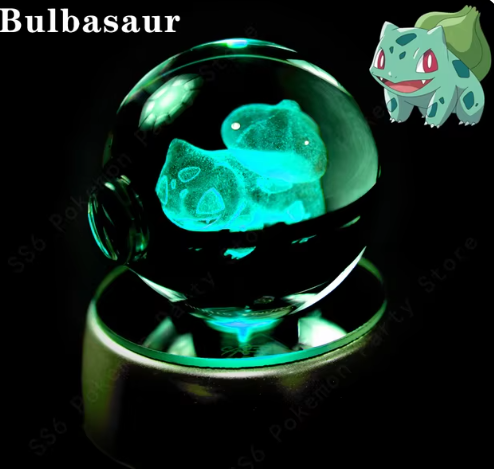 POKEBOLAS EN CRISTAL 3D + 20% DCTO