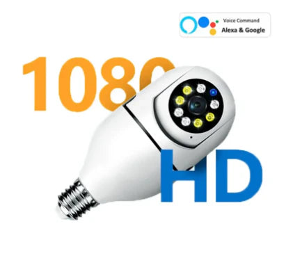 CÁMARA DE SEGURIDAD TIPO BOMBILLO + HD 1080P + WIFI 🛜