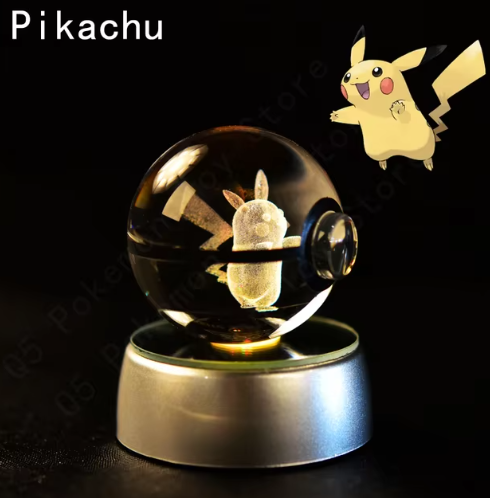 POKEBOLAS EN CRISTAL 3D + 20% DCTO