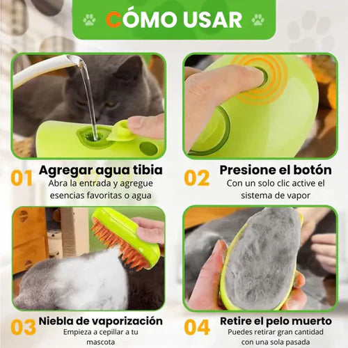 CEPILLO VAPORIZADOR PARA MASCOTAS + OFERTA ESPECIAL 🐕