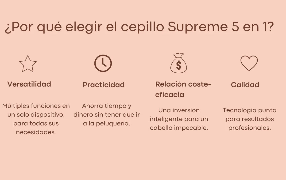 CEPILLO SECADOR 5 EN 1 - (Seca, cepilla, plancha, alisa y ondula) 💇💇‍♂️💇‍♀️