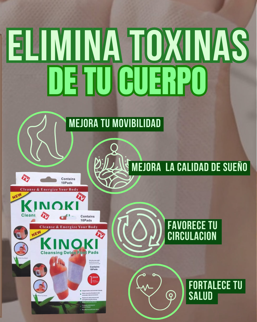 PARCHE DESINTOXICANTE KINOKI + PROMO DEL MES + ENVIO GRATIS