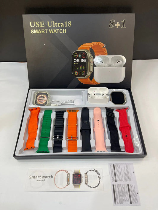 😮 COMBO PRO: SMARTWATCH + AIRPODS + FUNDA + OBSEQUIO 🎧⌚