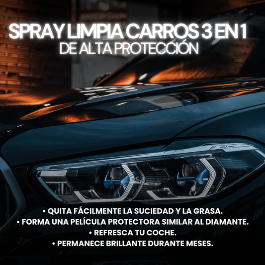 SPRAY PROTECCIÓN DIAMANTE CARROS Y MOTOS 3 EN 1 🔥💎
