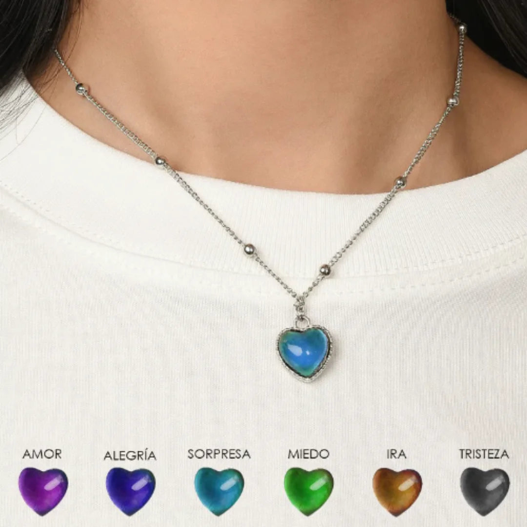 COLLAR CORAZÓN EMOCIONES + CAJA DE REGALO ♥️