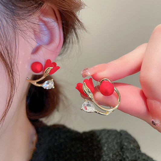 ARETES FLORES TULIPÁN