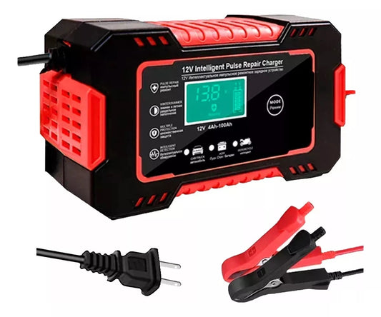 CARGADOR INTELIGENTE BATERIA MOTO Y CARRO - 12 V