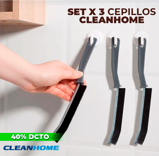 CLEANHOME SET X3 DE CEPILLOS