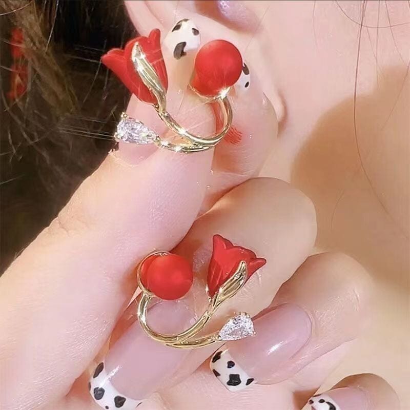 ARETES FLORES TULIPÁN