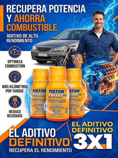 PISTON BULLET - LIMPIA MOTOR - PAGA 1 LLEVA 3