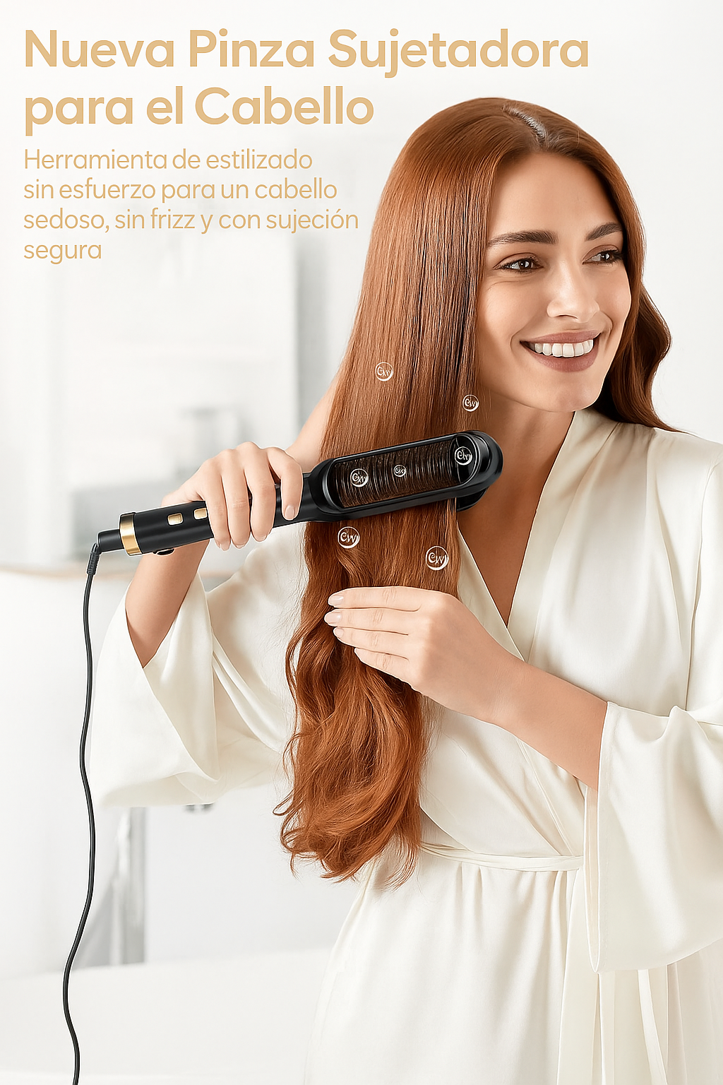 CEPILLO ALISADOR PREMIUM Y EXCLUSIVO: CERDAS DE CERÁMICA 3D 💅