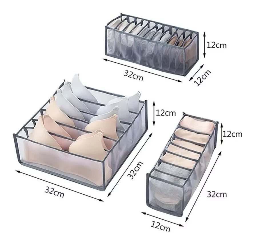 ORGANIZADOR ROPA INTERIOR (SET DE 3 UNIDADES)