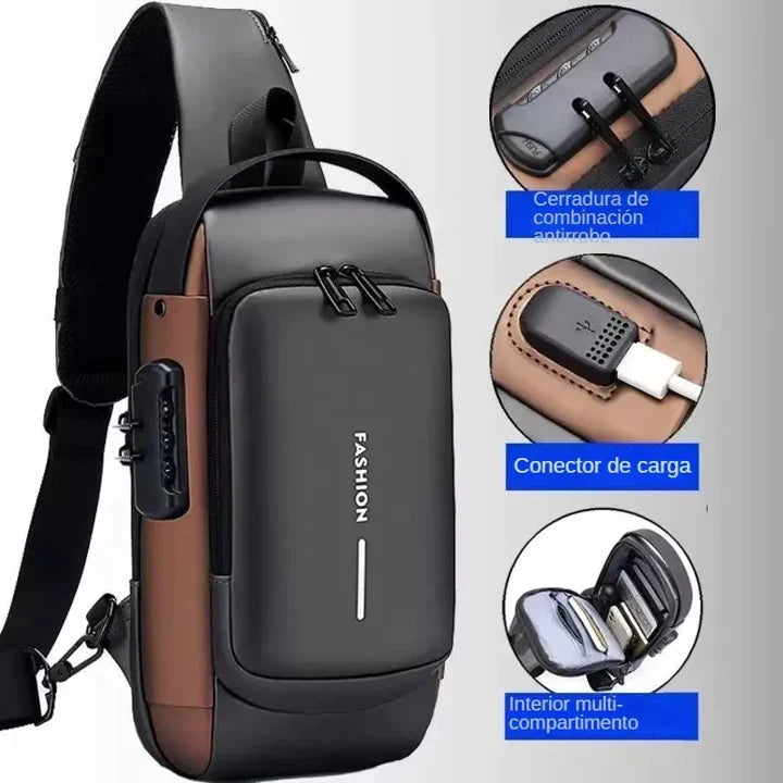 CANGURO TIPO BANDOLERA - MORRAL ANTIRROBO 🔥