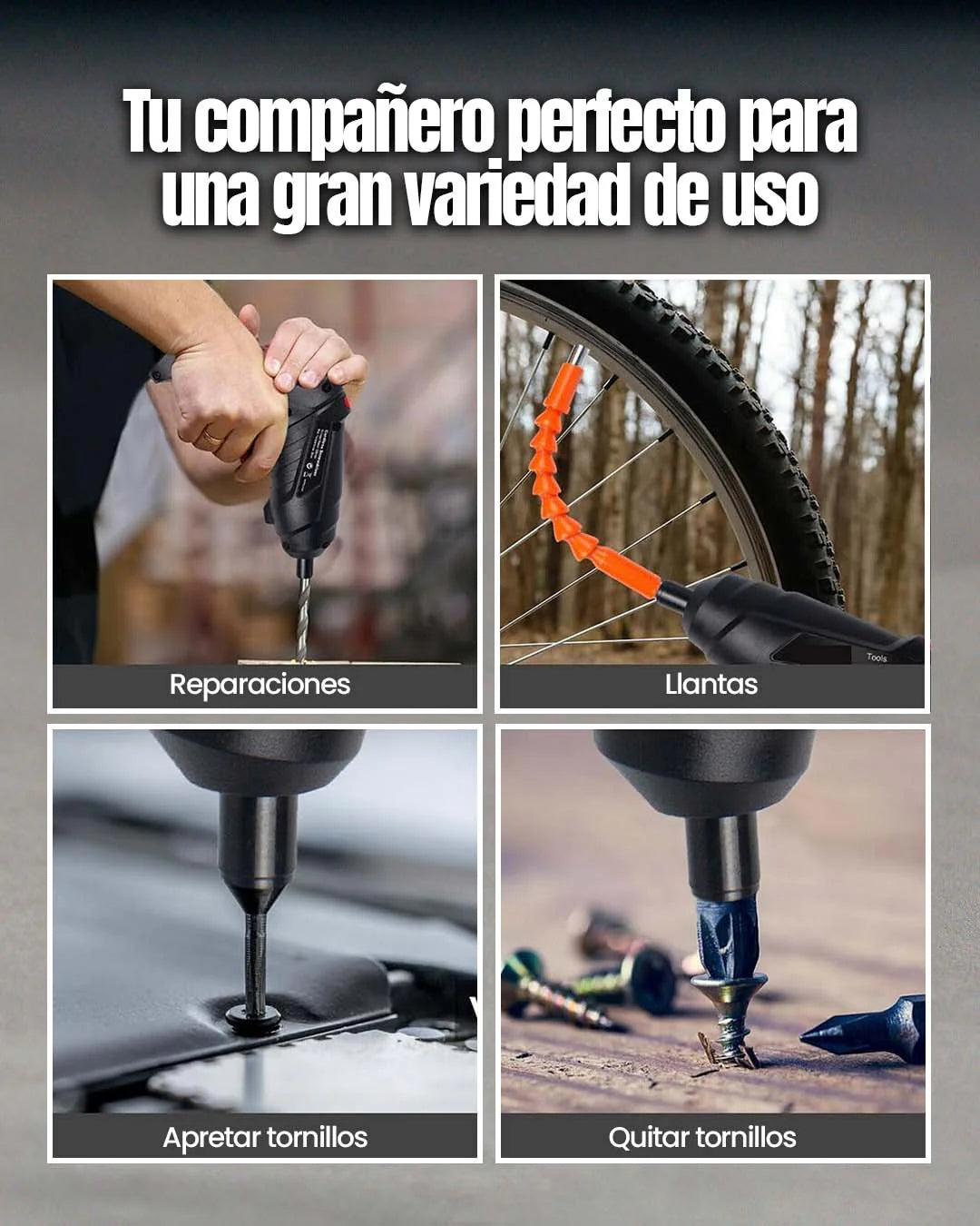 SET DESTORNILLADOR RECARGABLE + 48 PIEZAS