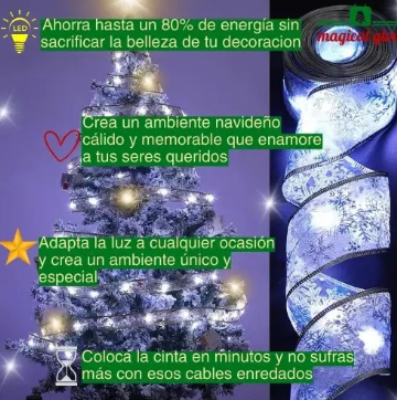 🎀CINTA LED NAVIDEÑA MAGICAL GLOW® 🎀 PAGA 1 LLEVA 2 😱