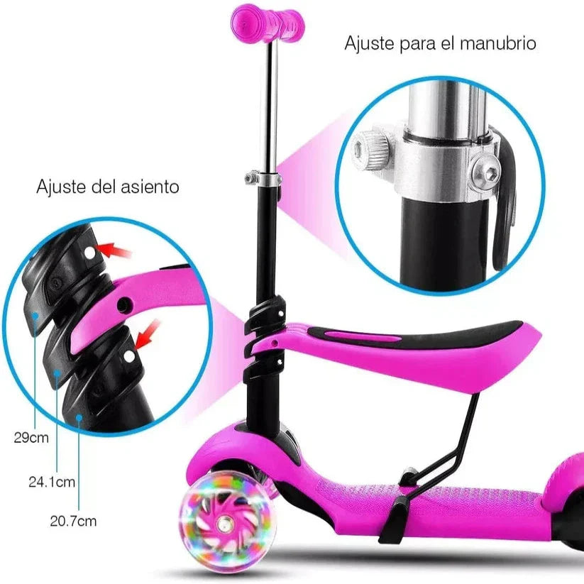 SUPER PATINETA SCOOTER 5 EN 1 PARA NIÑOS 🛹⛸️