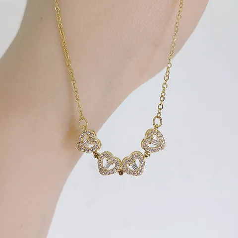 COLLAR 2 EN 1 (TRÉBOL Y CORAZÓN) + CAJA DE REGALO 💘