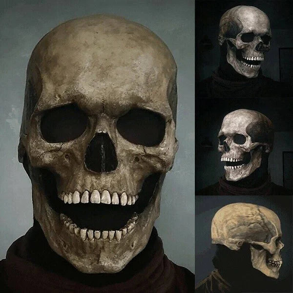 GRAN MÁSCARA CALAVERA CON MANDIBULA MÓVIL - MEJOR DISFRAZ 🔥🎃