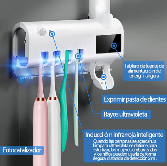 DISPENSADOR CREMA + ESTERILIZADOR UV + PORTA CEPILLOS 😱🔥