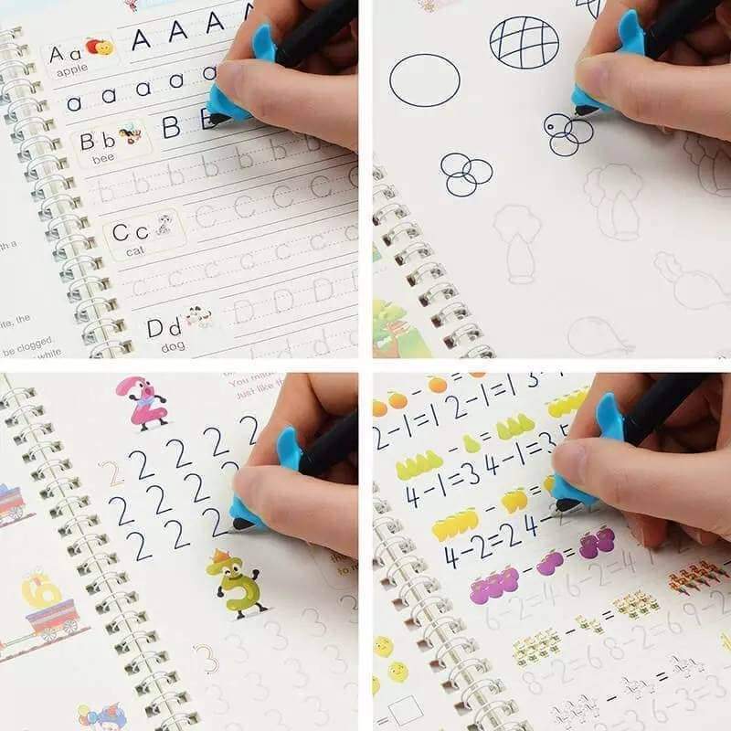 SET DE 4 LIBROS DE CALIGRAFÍA - APRENDE FÁCIL 🧠